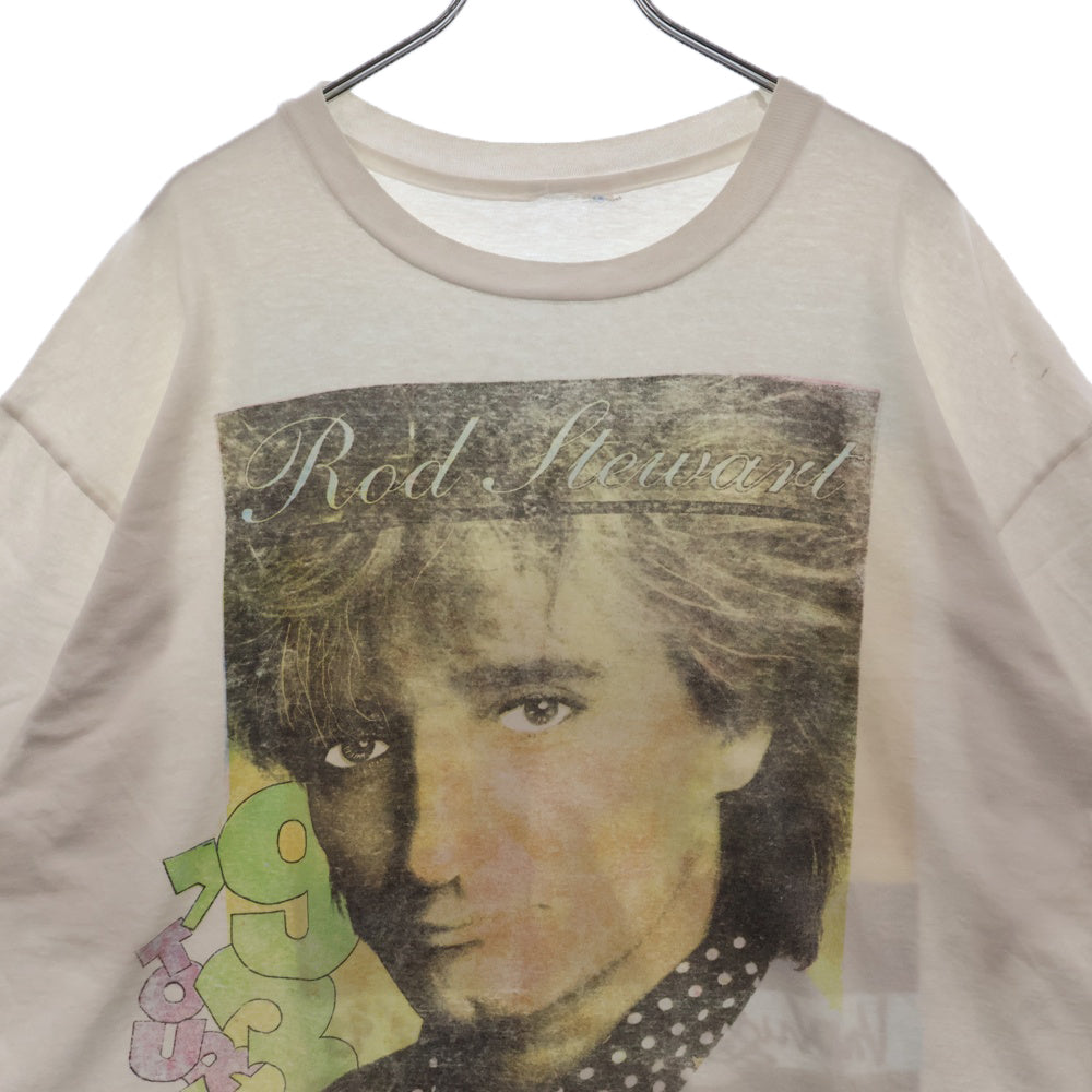 VINTAGE(ヴィンテージ) 90S ROD STEWART ロッドスチュワートフォトプリント半袖Tシャツ カットソー ホワイト