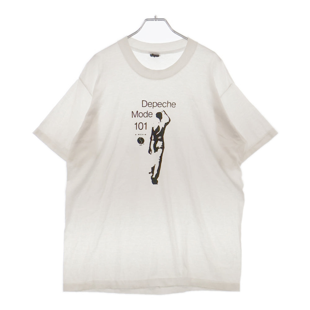 VINTAGE(ヴィンテージ) 80S DEPECHE MODE ディペッシュ モード ロゴプリント半袖Tシャツ カットソー ホワイト