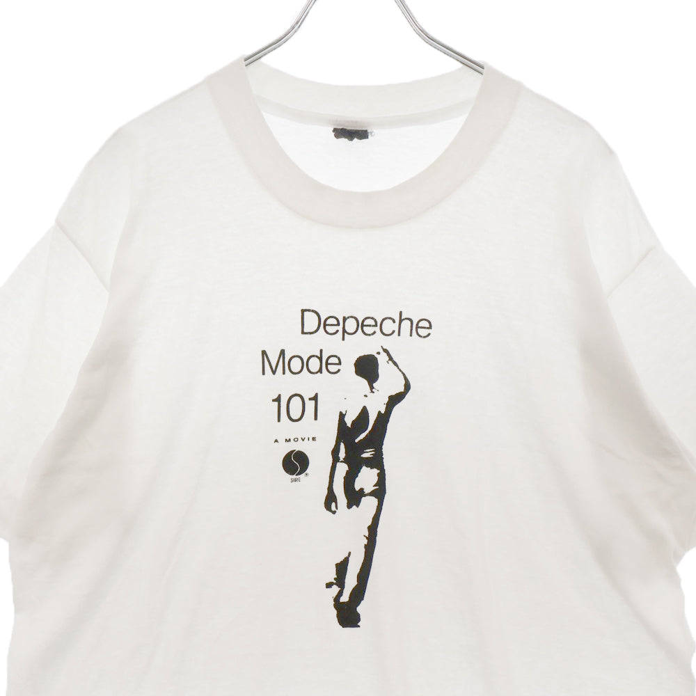 VINTAGE(ヴィンテージ) 80S DEPECHE MODE ディペッシュ モード ロゴプリント半袖Tシャツ カットソー ホワイト
