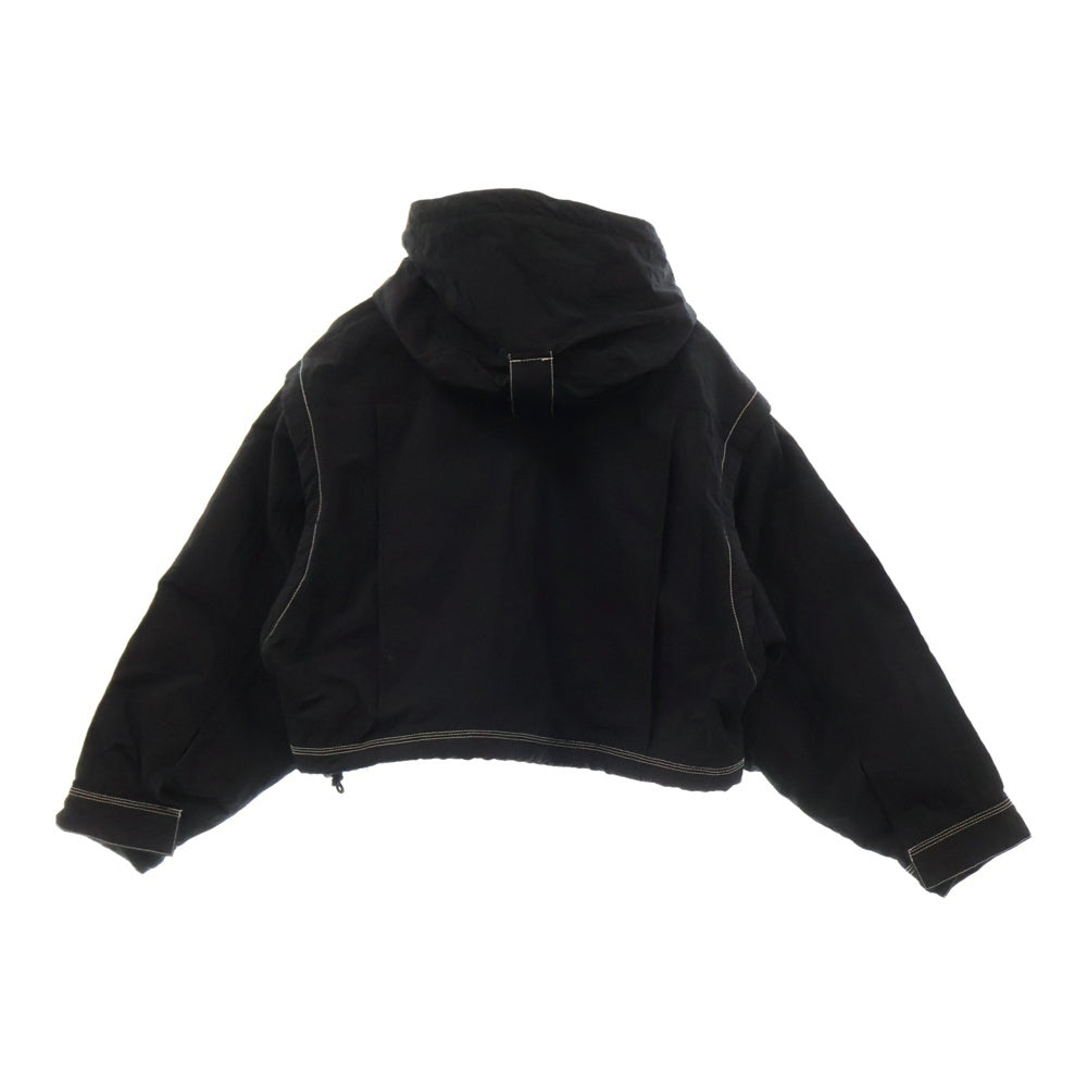 DIESEL(ディーゼル) G-LOVISA ショート丈 ナイロンジップアップジャケット レディース ブラック A01679