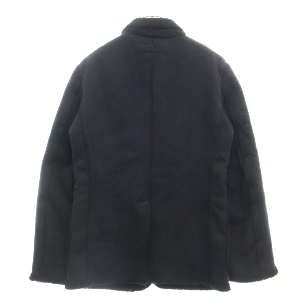 COMME des GARCONS HOMME(コムデギャルソンオム) 06AW AD2006 裏ボア テーラードデザイン ポリ縮絨 2B ランチジャケット ブラック HR-J074