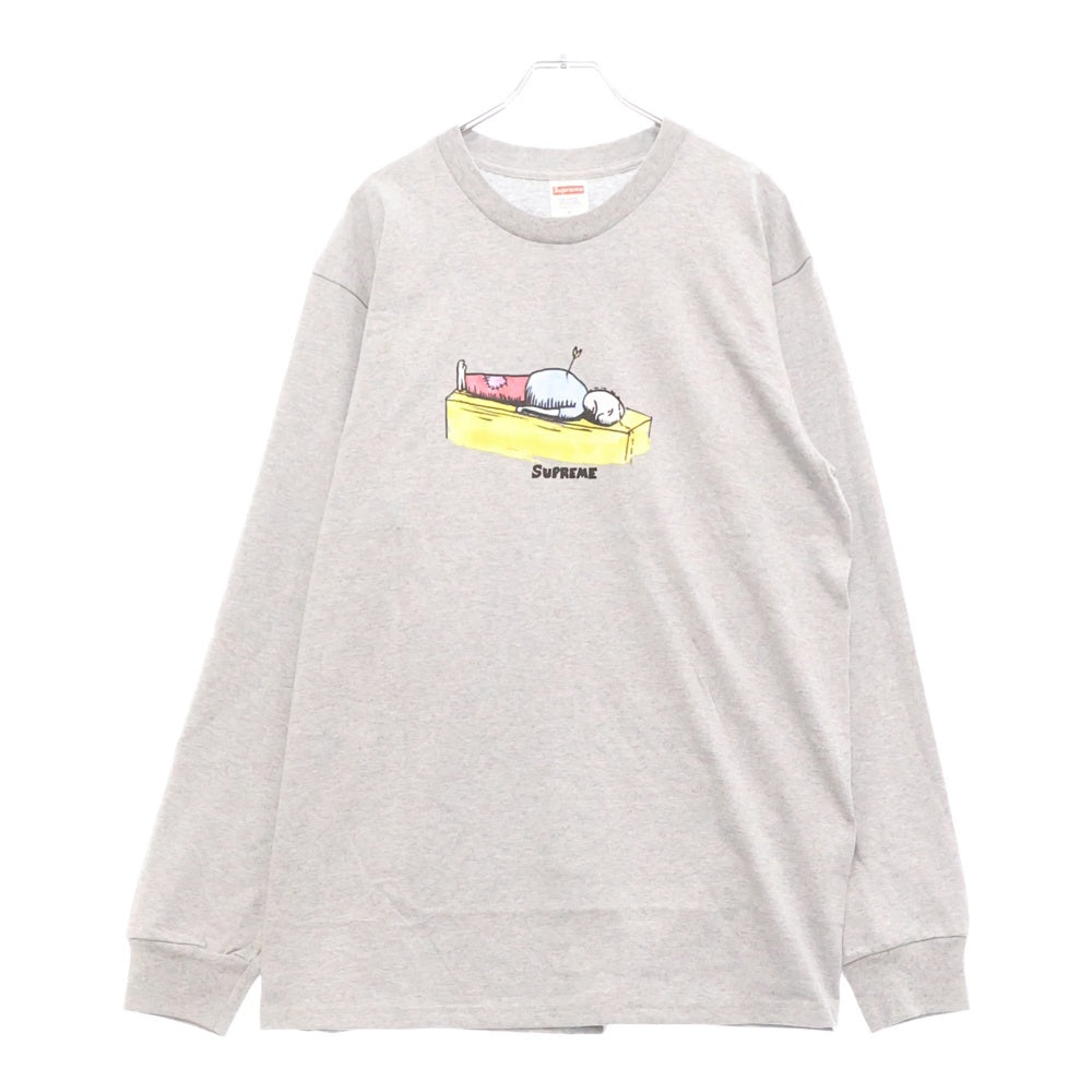 SUPREME(シュプリーム) 23AW Neil Blender Arrow L/S Tee ニールブレンダーアロー フロントプリント クルーネック 長袖Tシャツ カットソー グレー