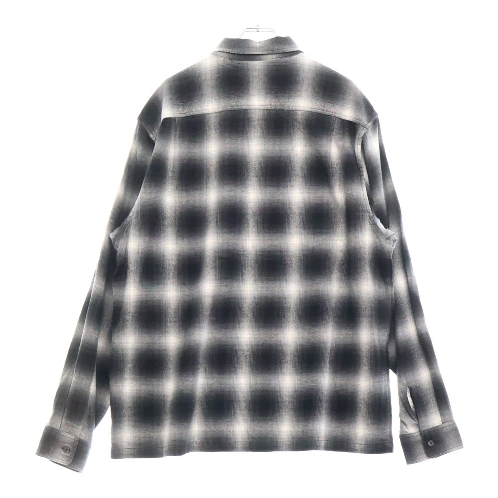 SUPREME(シュプリーム) 22AW Shadow Plaid Flannel Zip Up Shirt シャドウチェック柄 フランネル ジップアップシャツ ブラック