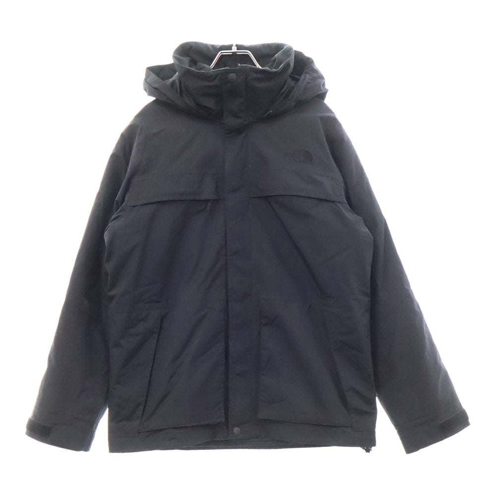 THE NORTH FACE(ザノースフェイス) MAKALU TRICLIMATE JACKET ロゴ刺繍 マカル トリクラメイト 中綿ライナー付き フーデッド ジップアップ ナイロン ジャケット ブラック NP61637