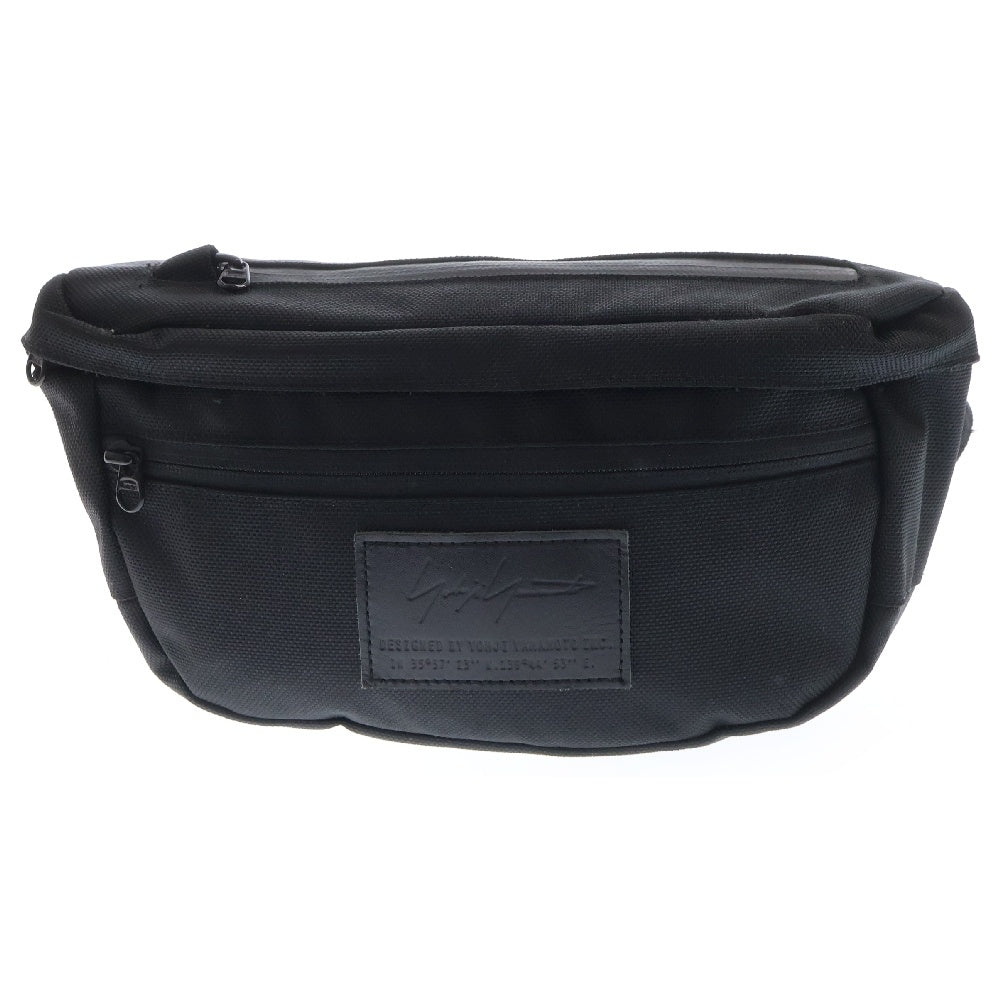 Yohji Yamamoto(ヨウジヤマモト) × NEA ERA EXP WAIST BAG YY L ニューエラ レザーパッチ ナイロン ウェストバッグ ブラック HR-I50-975