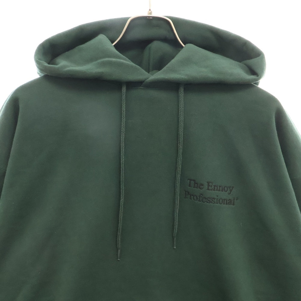 ENNOY(エンノイ) 20AW フロントロゴ刺繍スウェットプルオーバーパーカー グリーン AW20BRENCT03NTL