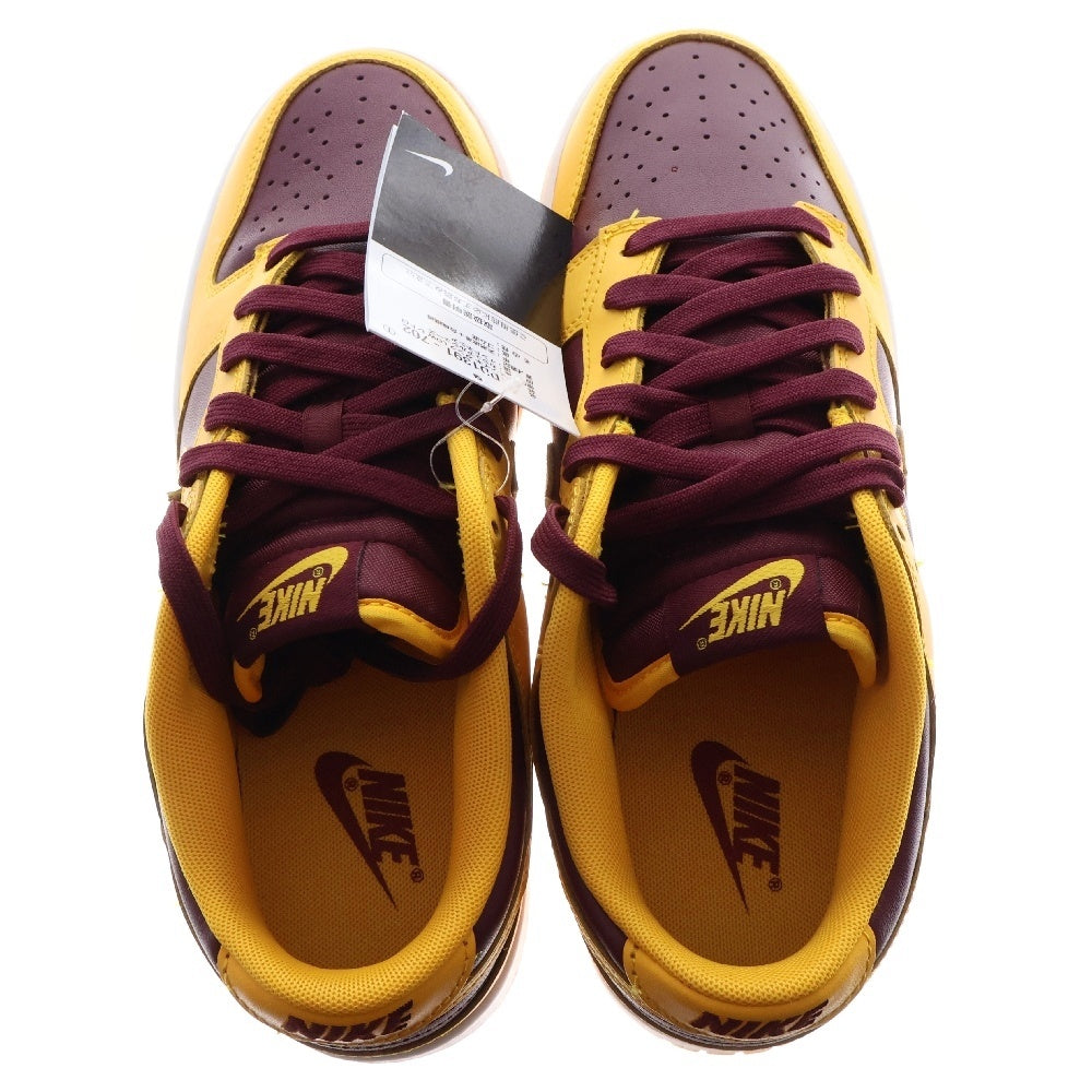 NIKE(ナイキ) DUNK LOW UNIVERSITY GOLD ダンク ユニバーシティゴールド ローカットスニーカー イエロー/バーガンディ US8.5/26.5cm DD1391-702
