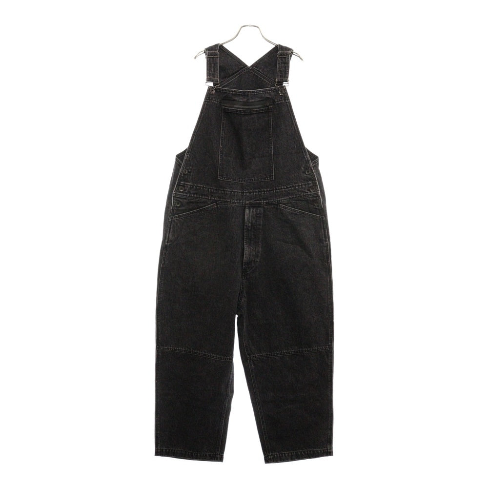 ESSAY(エッセイ) ZIPPED DENIM OVERALL ジップドデニム オーバーオール ブラック