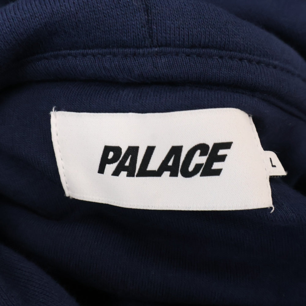 Palace Skateboards(パレススケートボーズ) FONT HOOD ロゴエンブロイダリー プルオーバーパーカー フーディー ネイビー P27CS021