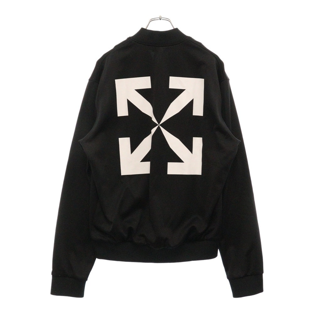 OFF-WHITE(オフホワイト) SLIM-FIT LOGOPRINT JERSEY TRACKJACKET スリムフィット 両面アロープリント ジャージー トラックジャケット ブラック OMBD037C99FAB002