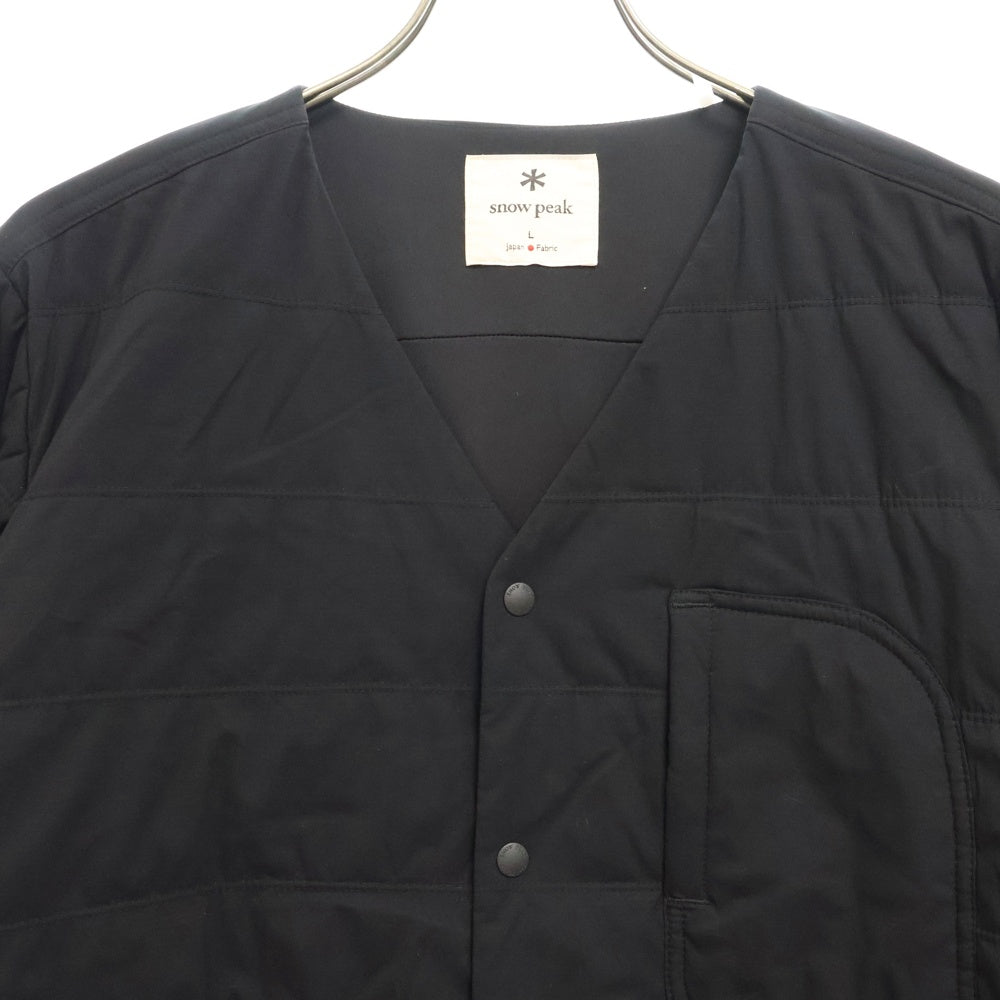snow peak(スノーピーク) Flexible Insulated Pullover ナイロン キルティング ジャケット ブラック SW-22AU001