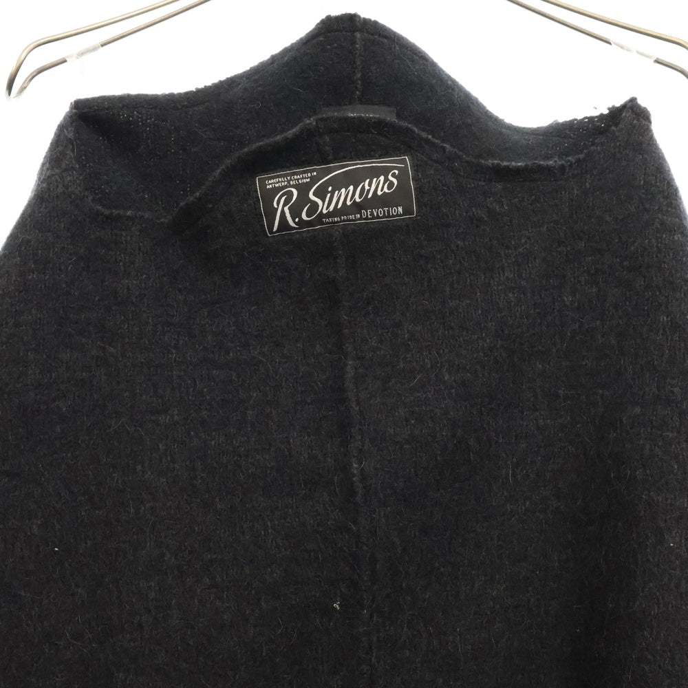 RAF SIMONS(ラフシモンズ) 22SS Oversized Knitted Jumper ロゴパッチ オーバーサイズ ウールニット セーター ダークグレー 212M84050002