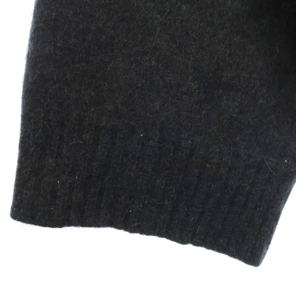 RAF SIMONS(ラフシモンズ) 22SS Oversized Knitted Jumper ロゴパッチ オーバーサイズ ウールニット セーター ダークグレー 212M84050002