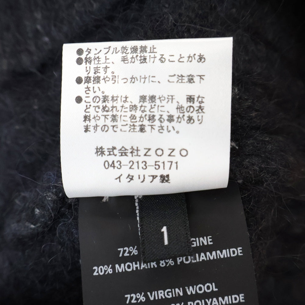 RAF SIMONS(ラフシモンズ) 22SS Oversized Knitted Jumper ロゴパッチ オーバーサイズ ウールニット セーター ダークグレー 212M84050002