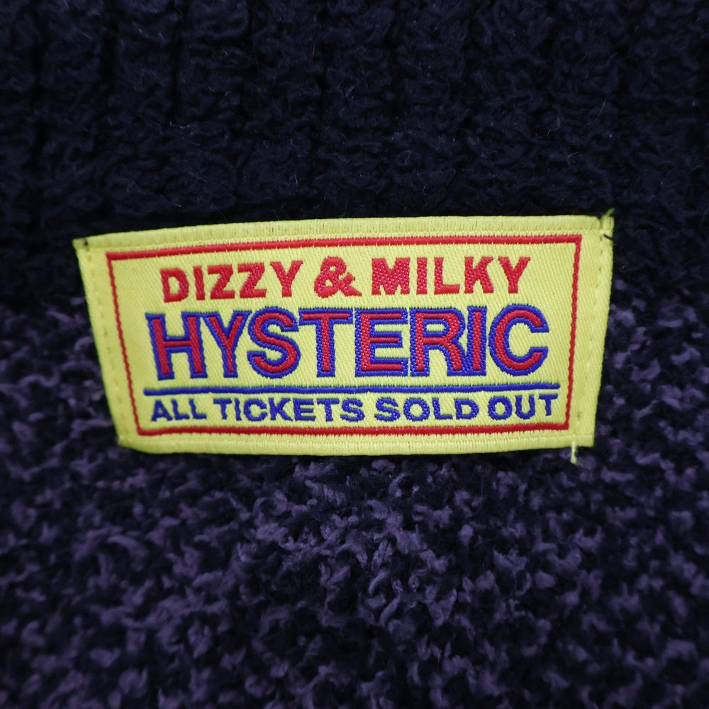 HYSTERIC GLAMOUR(ヒステリックグラマー) FIRE BEAR ジャガード ポリエステル ニット セーター ブラック 01223NS01