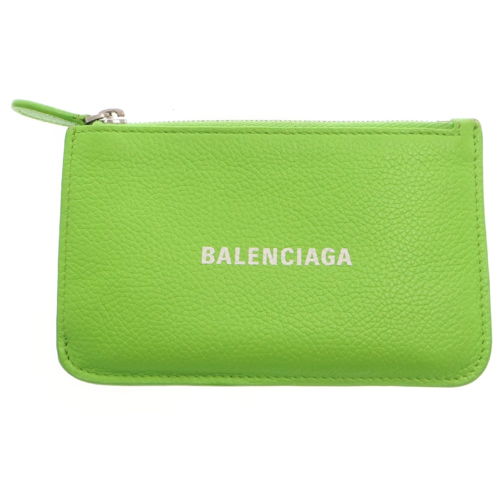 BALENCIAGA(バレンシアガ) Cash キャッシュ レザー ラージ ロング コイン&カードホルダー 財布 グリーン 637130