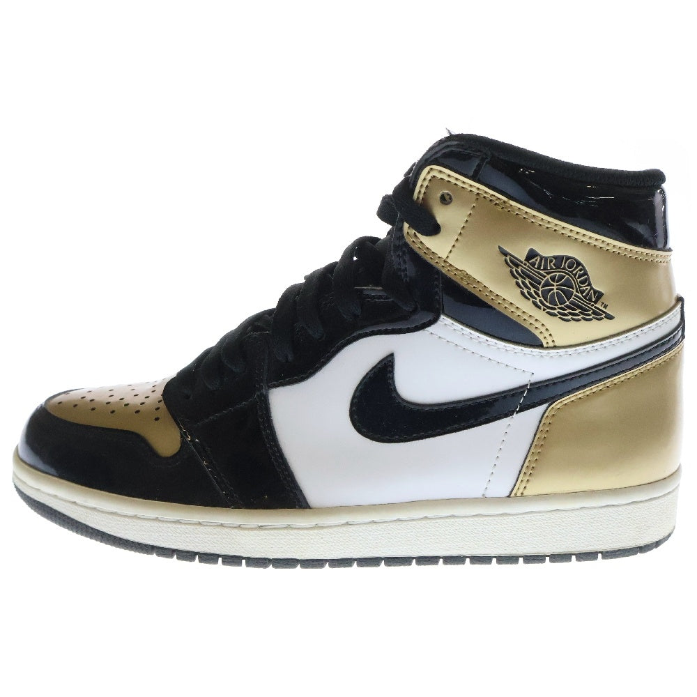 NIKE(ナイキ) AIR JORDAN 1 RETRO HIGH OG NRG GOLD TOE エアジョーダン1 ゴールドトゥ ハイカットスニーカー ゴールド/ブラック/ホワイト US8.5/26.5cm 861428-007