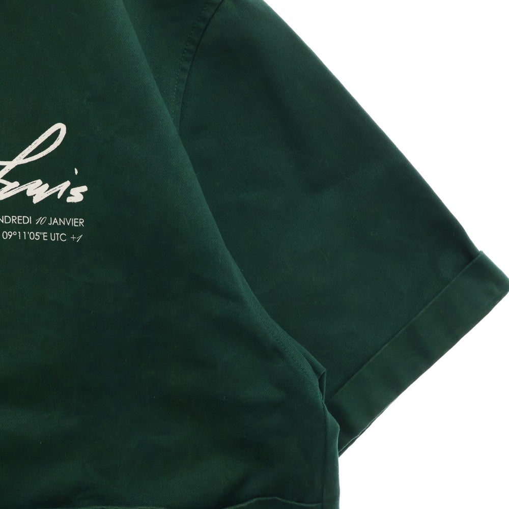 LOUIS VUITTON(ルイヴィトン) 20SS UNIFORMS Virgil Abloh ユニフォーム ヴァージル アブロー バックプリント スタッフ 半袖シャツ グリーン USH04 G1 76085
