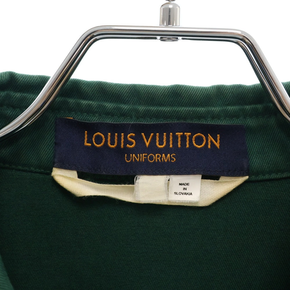 LOUIS VUITTON(ルイヴィトン) 20SS UNIFORMS Virgil Abloh ユニフォーム ヴァージル アブロー バックプリント スタッフ 半袖シャツ グリーン USH04 G1 76085