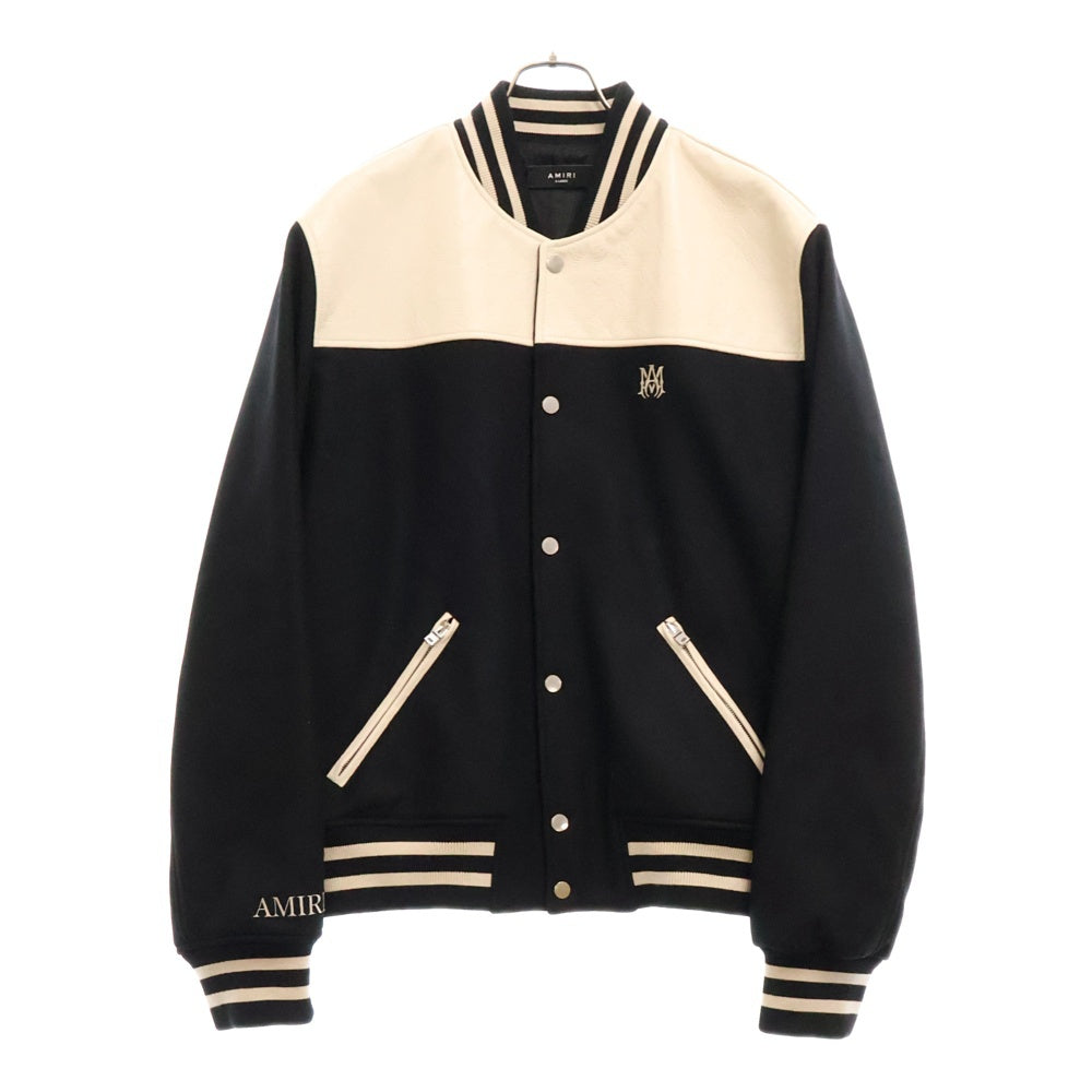 AMIRI(アミリ) 24AW MA QUAD BOMBER JACKET エムエークワッド ボンバージャケット ブラック/ホワイト SRAMOUVY1011SMRWLB3
