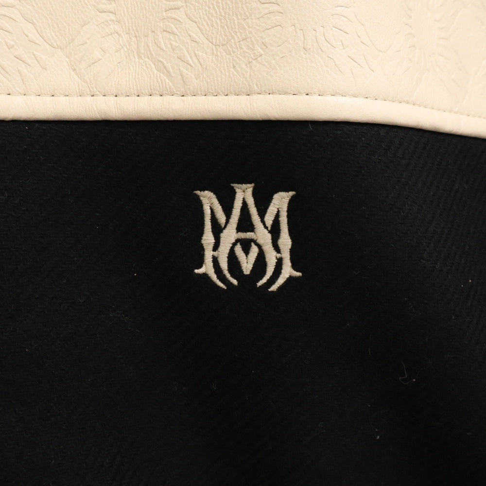 AMIRI(アミリ) 24AW MA QUAD BOMBER JACKET エムエークワッド ボンバージャケット ブラック/ホワイト SRAMOUVY1011SMRWLB3