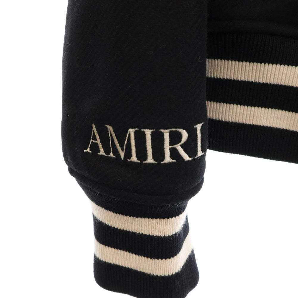 AMIRI(アミリ) 24AW MA QUAD BOMBER JACKET エムエークワッド ボンバージャケット ブラック/ホワイト SRAMOUVY1011SMRWLB3