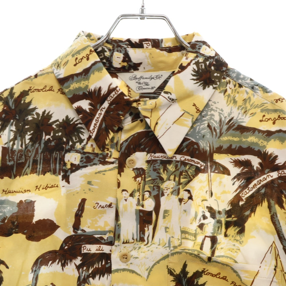 ANDFAMILYS(アンドファミリー) 24SS HAWAIIAN SHIRTS 総柄 ハワイアン 半袖シャツ イエロー SHS2405778