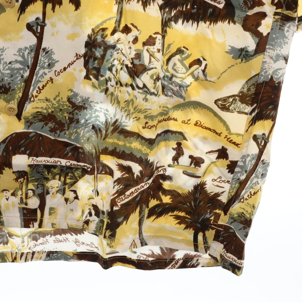 ANDFAMILYS(アンドファミリー) 24SS HAWAIIAN SHIRTS 総柄 ハワイアン 半袖シャツ イエロー SHS2405778
