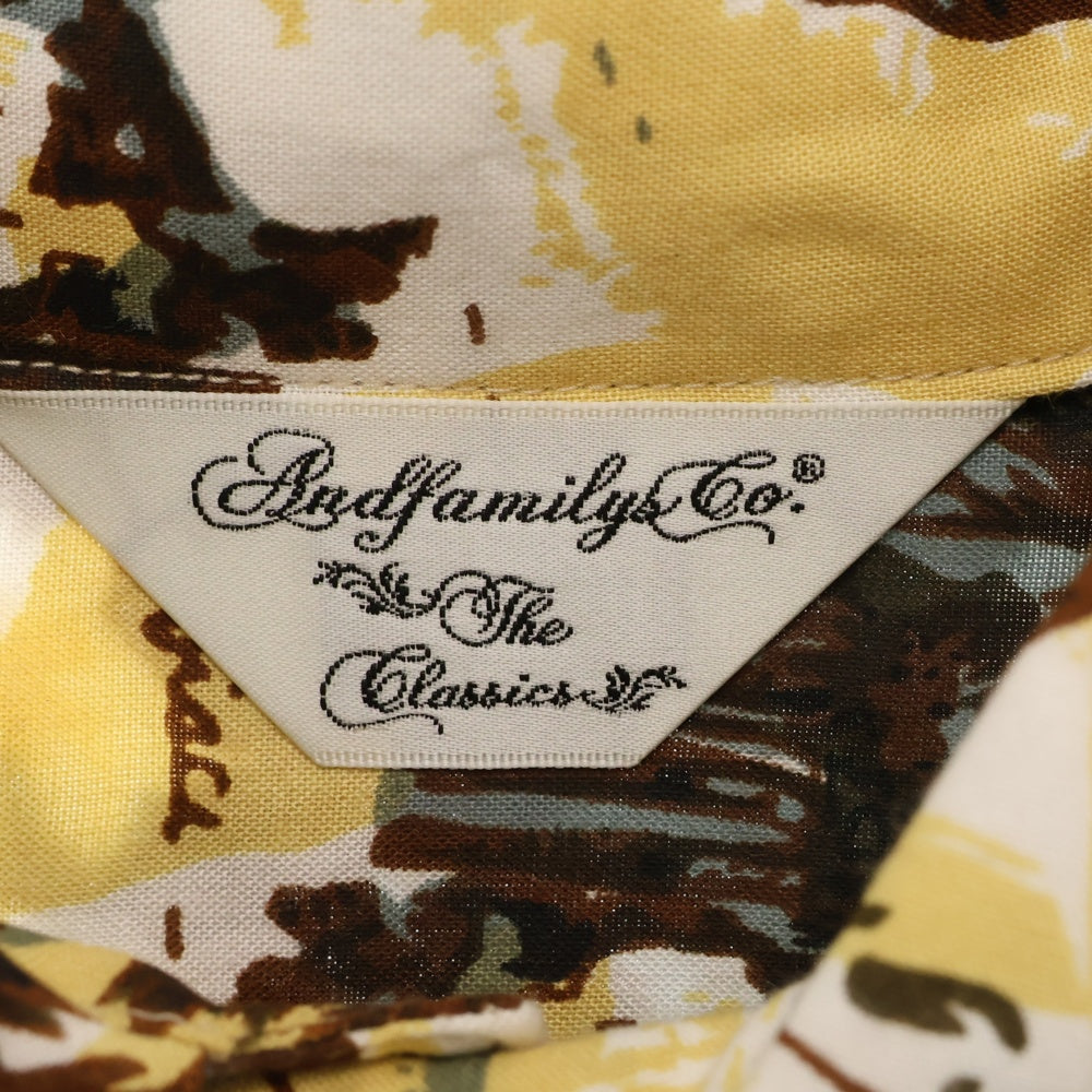 ANDFAMILYS(アンドファミリー) 24SS HAWAIIAN SHIRTS 総柄 ハワイアン 半袖シャツ イエロー SHS2405778