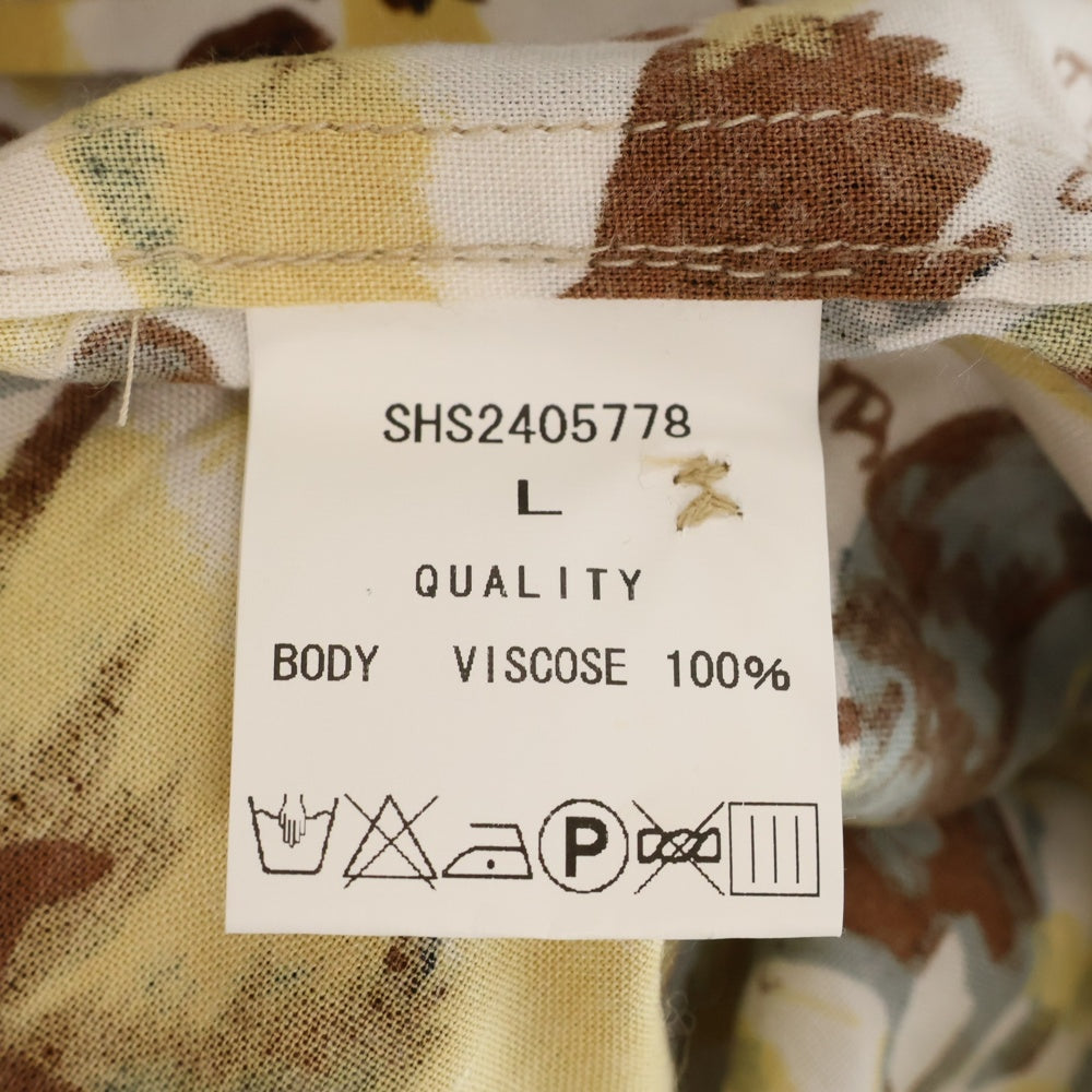 ANDFAMILYS(アンドファミリー) 24SS HAWAIIAN SHIRTS 総柄 ハワイアン 半袖シャツ イエロー SHS2405778