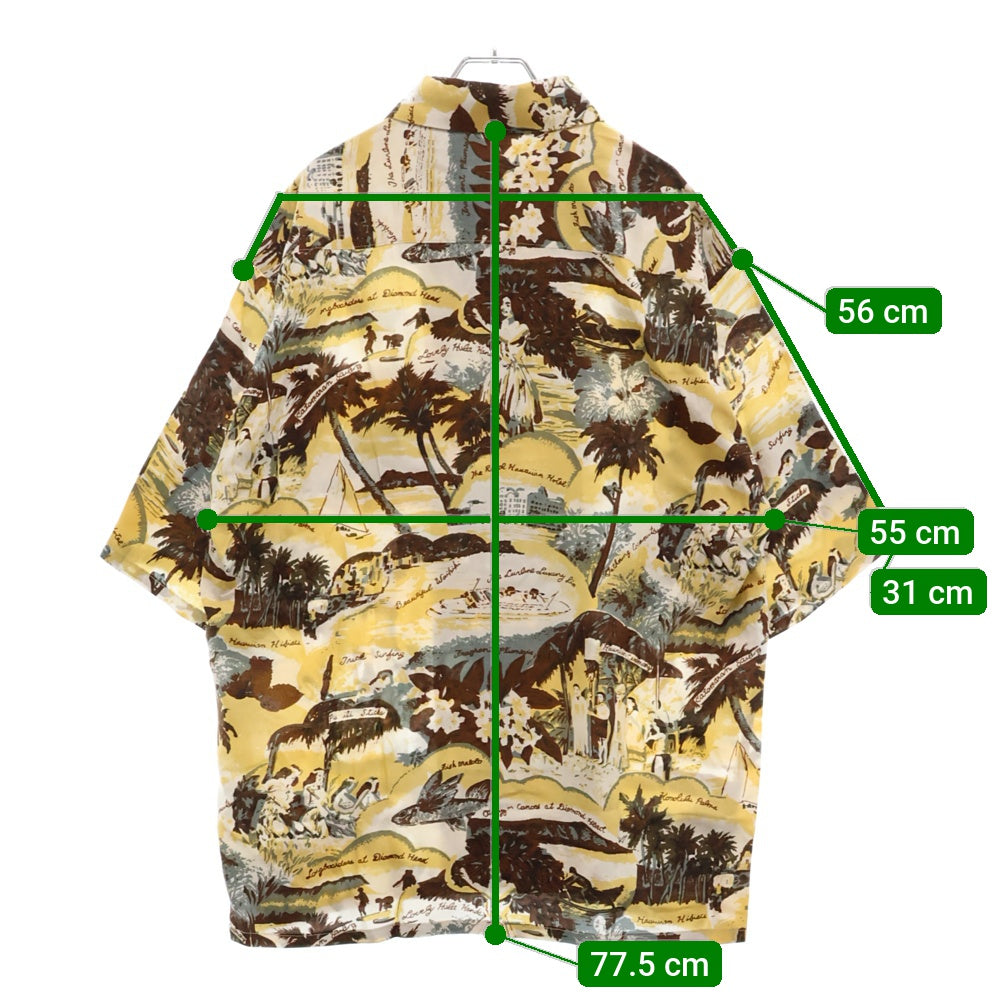 ANDFAMILYS(アンドファミリー) 24SS HAWAIIAN SHIRTS 総柄 ハワイアン 半袖シャツ イエロー SHS2405778
