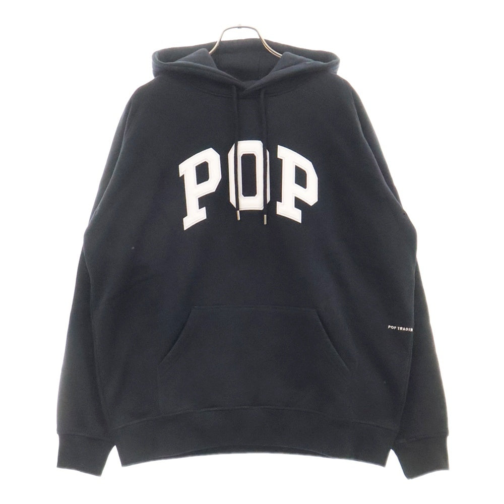 POP TRADING COMPANY(ポップトレーディングカンパニー) 25SS ARCH HOODED SWEAT アーチロゴ プルオーバー フーディー スウェット パーカー ブラック