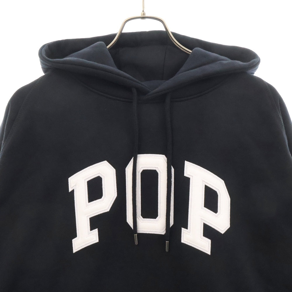 POP TRADING COMPANY(ポップトレーディングカンパニー) 25SS ARCH HOODED SWEAT アーチロゴ プルオーバー フーディー スウェット パーカー ブラック