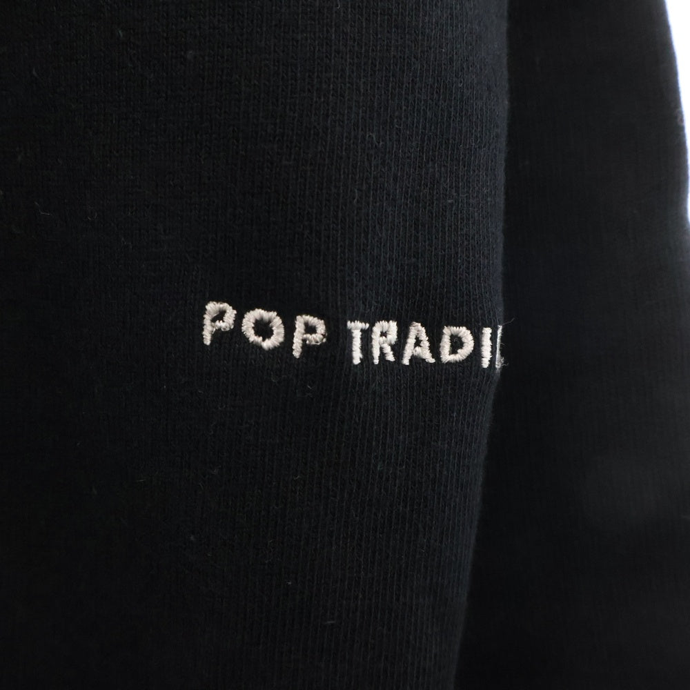 POP TRADING COMPANY(ポップトレーディングカンパニー) 25SS ARCH HOODED SWEAT アーチロゴ プルオーバー フーディー スウェット パーカー ブラック