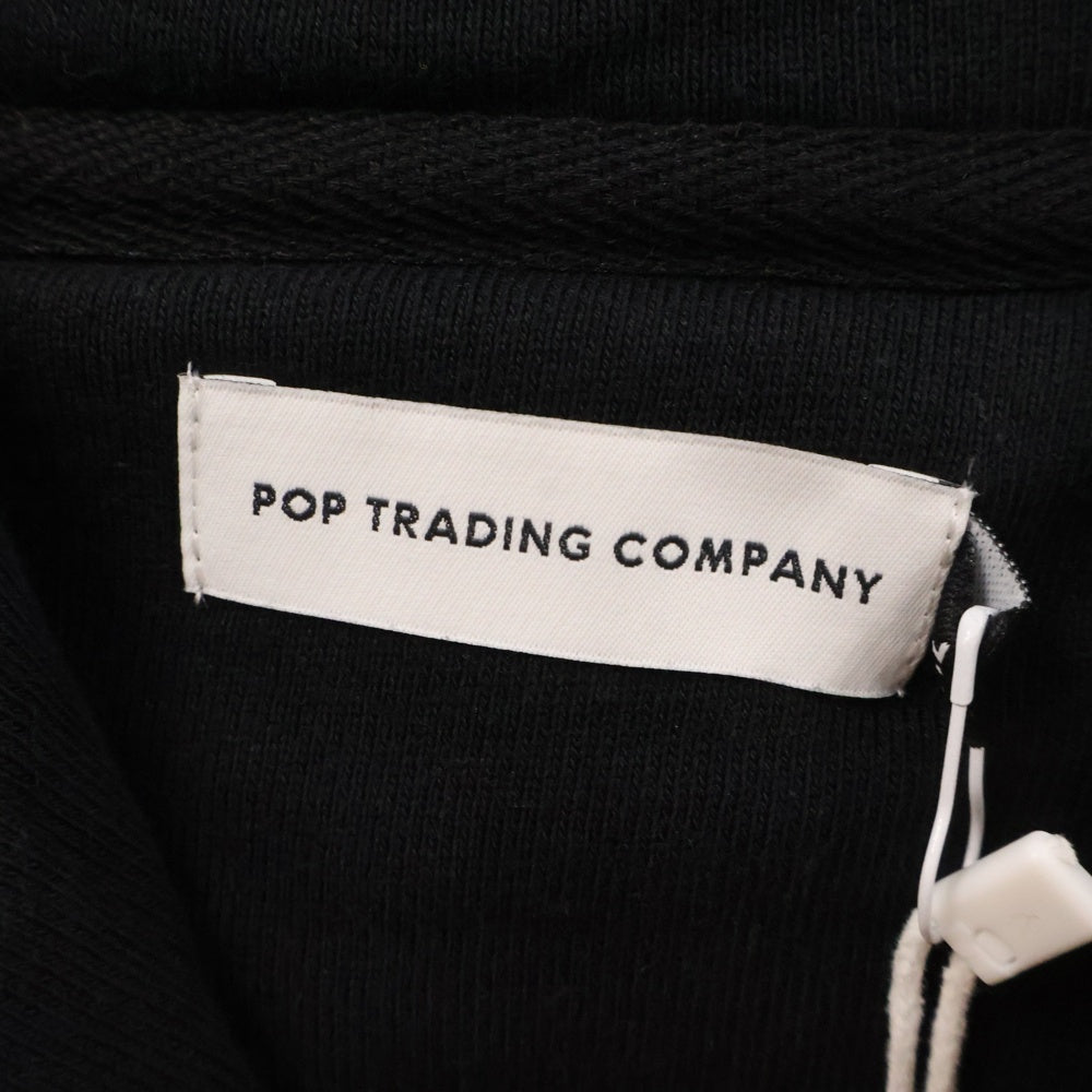POP TRADING COMPANY(ポップトレーディングカンパニー) 25SS ARCH HOODED SWEAT アーチロゴ プルオーバー フーディー スウェット パーカー ブラック