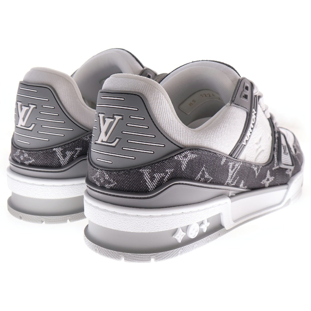 LOUIS VUITTON(ルイヴィトン) LVトレイナー モノグラムフラワー デニム ローカットスニーカー ホワイト/グレー 1ADF5C MS1224
