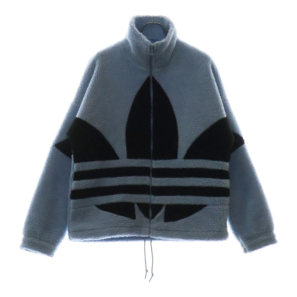 adidas(アディダス) AMBIENTSKY フロントトレフォイルロゴ ジップアップフリースジャケット ブルー HC0327