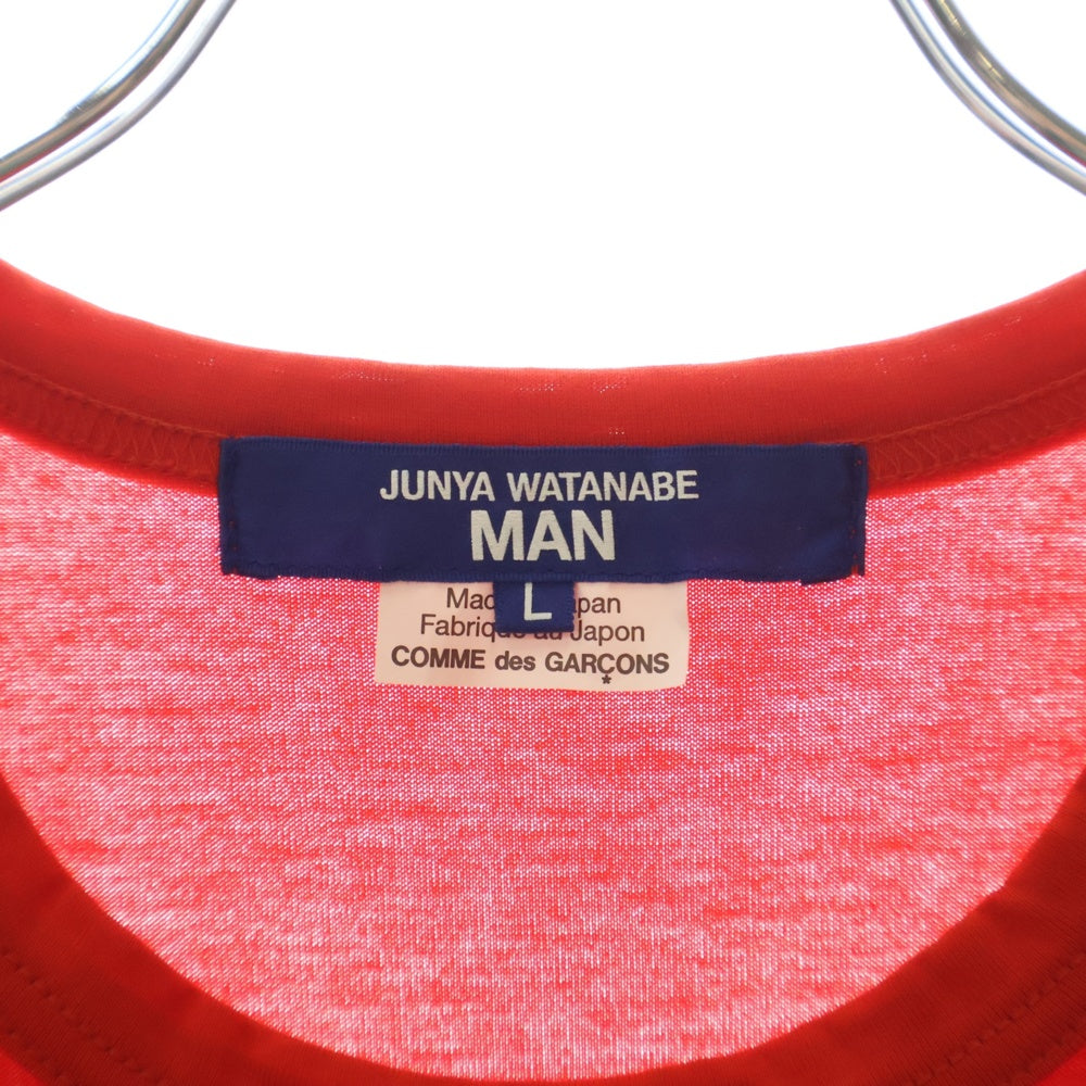 JUNYA WATANABE COMME des GARCONS(ジュンヤワタナベ コムデギャルソン) 23SS AD2022 × Coca-Cola コカ コーラ ロゴ プリント 半袖 カットソー Tシャツ レッド WK‐T019