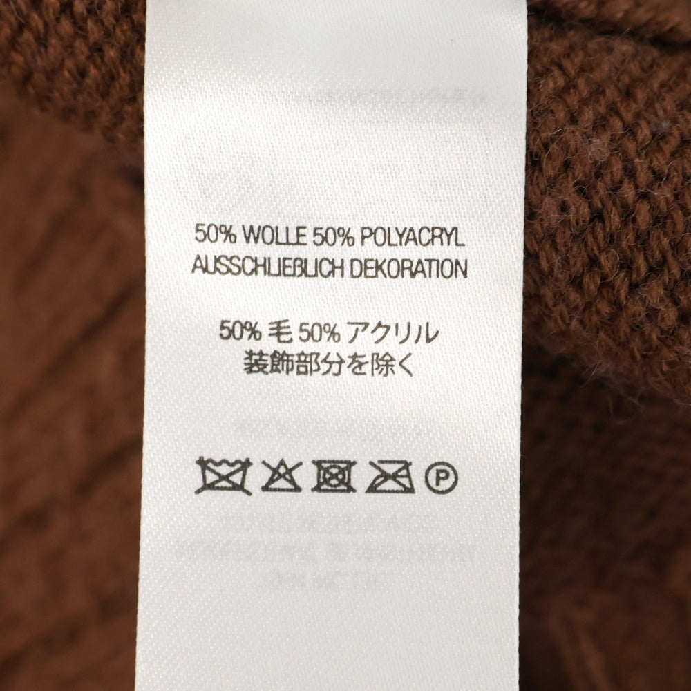 SUPREME(シュプリーム) 23AW Pilled Sweater ウール混 フロントロゴ ピルド ニット セーター ブラウン