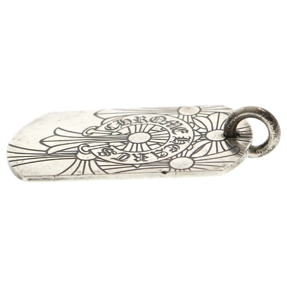 CHROME HEARTS(クロムハーツ) D TAG LRG GOD BLESS ゴッドブレスドッグタグ ラージドッグタグネックレストップ シルバー