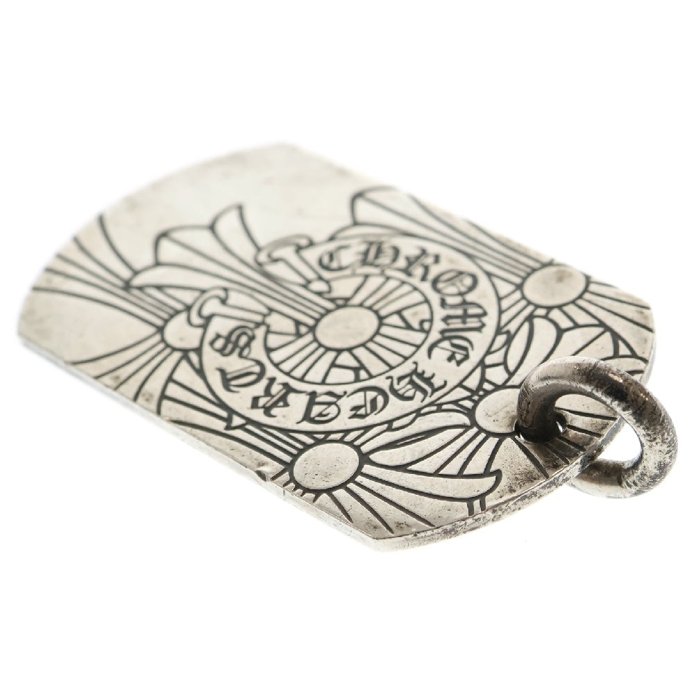CHROME HEARTS(クロムハーツ) D TAG LRG GOD BLESS ゴッドブレスドッグタグ ラージドッグタグネックレストップ シルバー