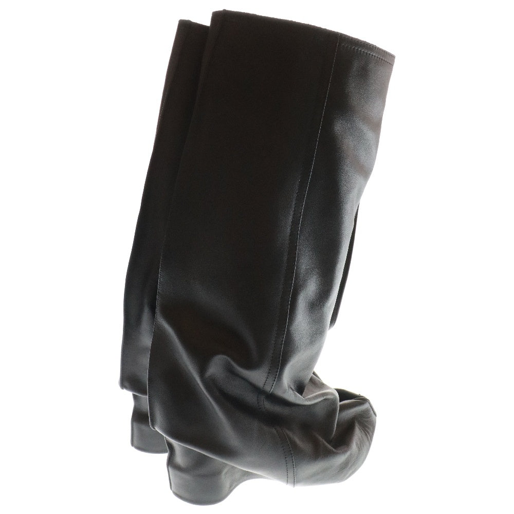 Sacai(サカイ) 24AW LEATHER PANTS MEDIUM BOOTS レザーパンツミディアムブーツ ブラック レディース 24-07602