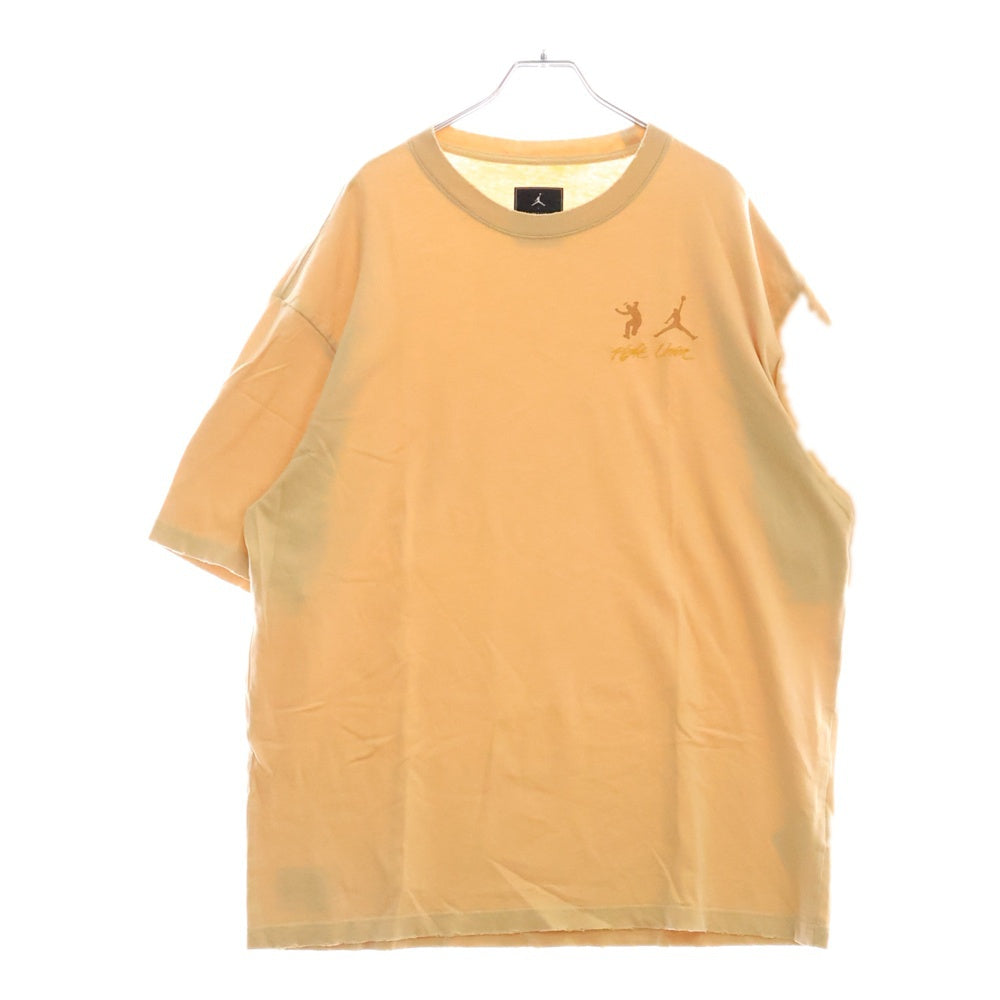 NIKE(ナイキ) ×UNION JORDAN BRAND ユニオン ジョーダンブランド ダメージ加工 ロゴ刺繍 プリント 半袖Tシャツ カットソー ベージュ DM2843-268