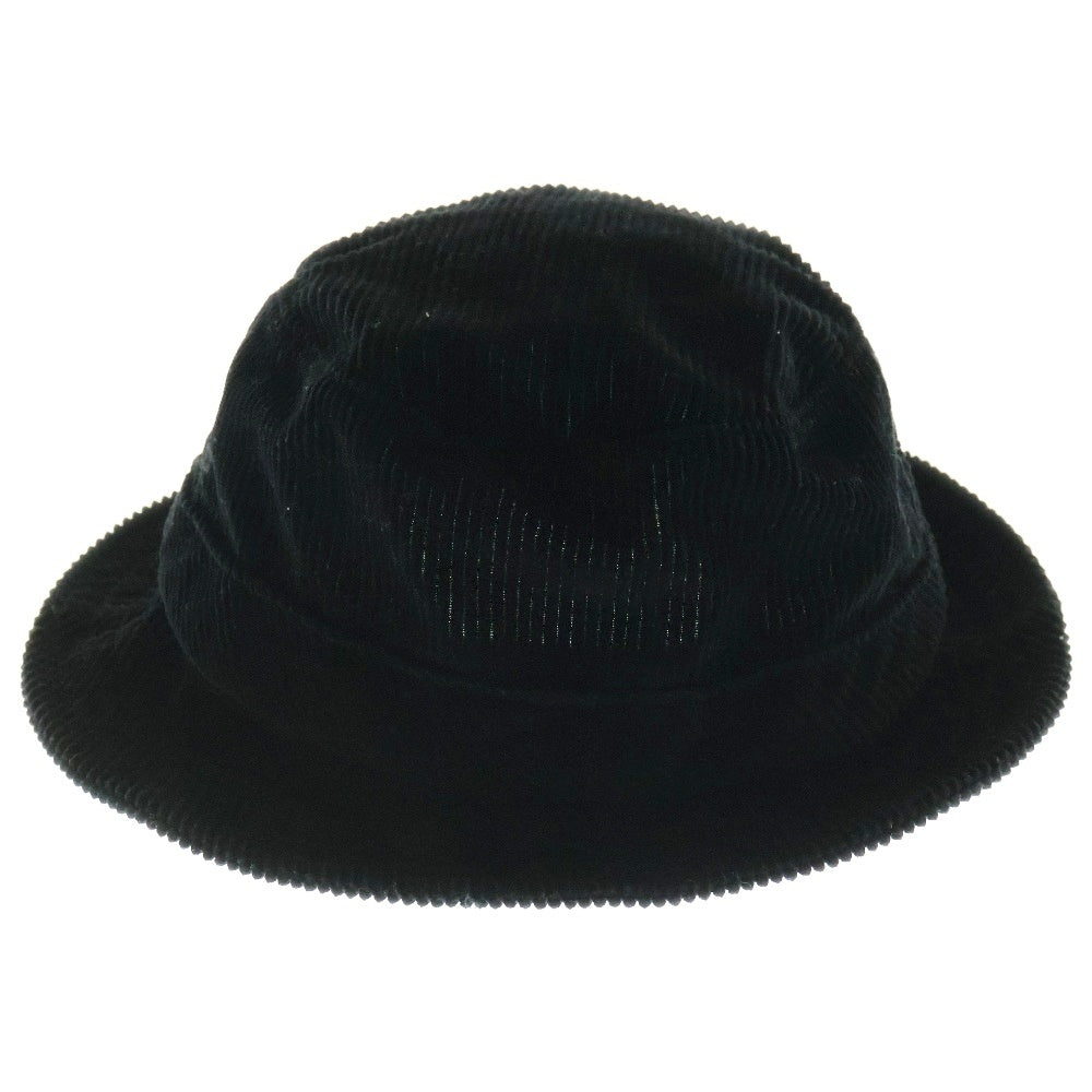 SUPREME(シュプリーム) 19SS Compact Logo Corduroy Crushe コンパクトロゴ コーデュロイ クラッシャーハット 帽子 ブラック