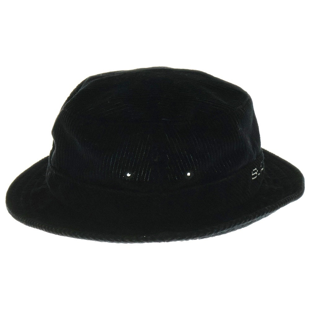 SUPREME(シュプリーム) 19SS Compact Logo Corduroy Crushe コンパクトロゴ コーデュロイ クラッシャーハット 帽子 ブラック