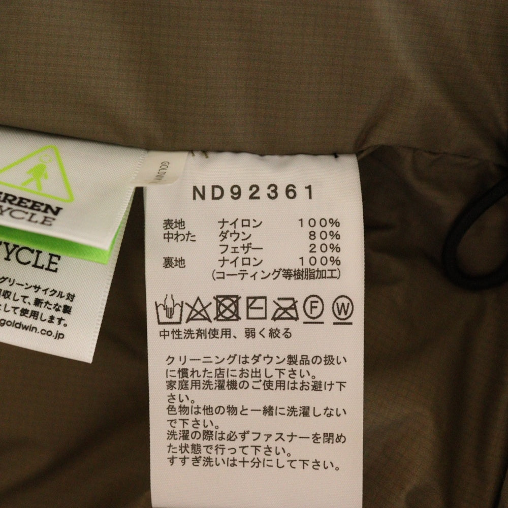 THE NORTH FACE(ザノースフェイス) ALTERATION SIERRA JACKET オルタレーション シエラ ダウンジャケット オリーブ ND92361