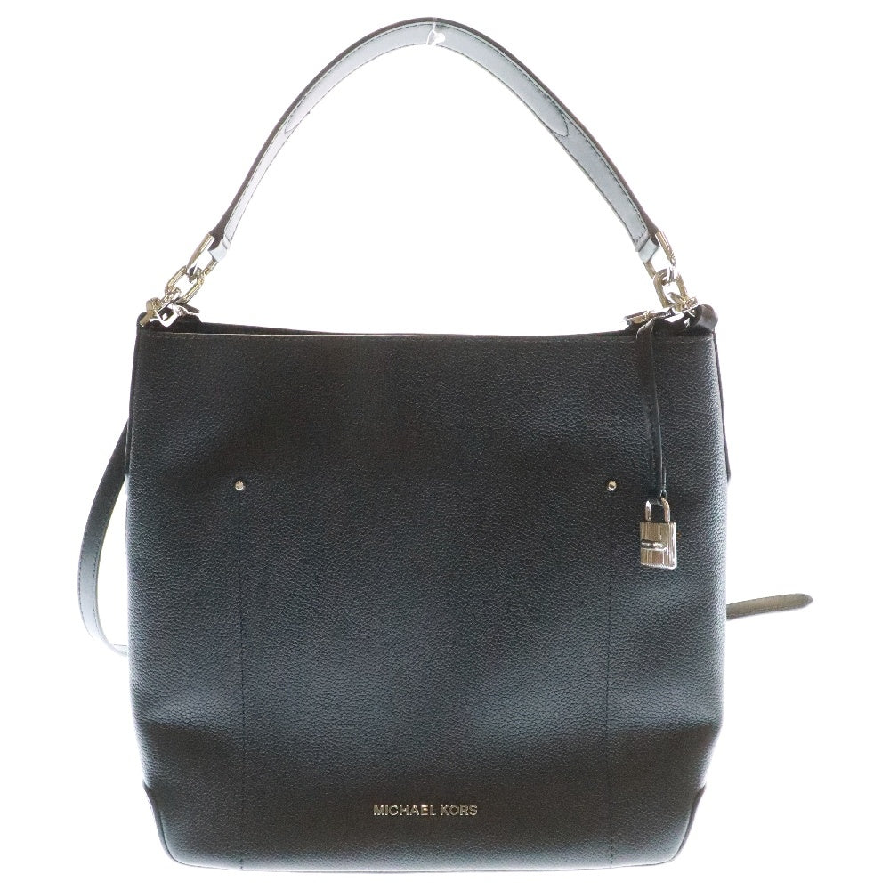 MICHAEL KORS(マイケルコース) 2WAY スクエア レザー ショルダー ハンド バッグ ブラック レディース