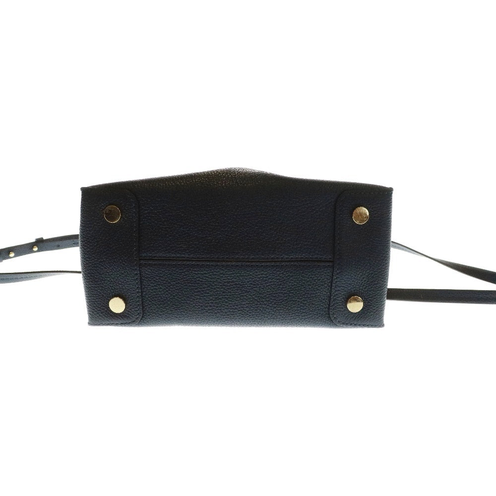 MICHAEL KORS(マイケルコース) スクエア レザー ハンド バッグ ネイビー レディース