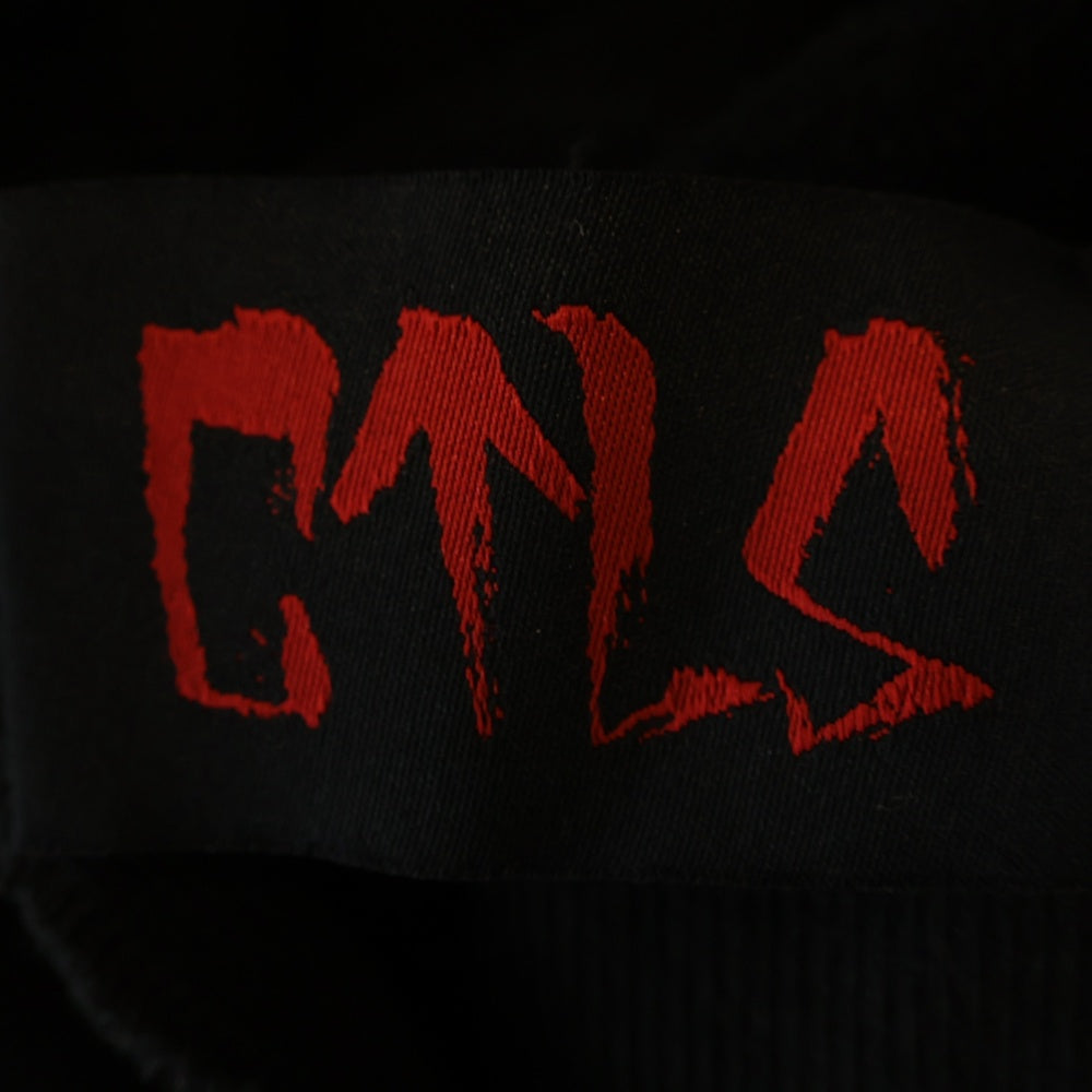 cvtvlist(カタリスト) 20SS USUAL LOGO HOODIE ユージュアル ロゴエンブロイダリー プルオーバーパーカー フーディー ブラック/レッド