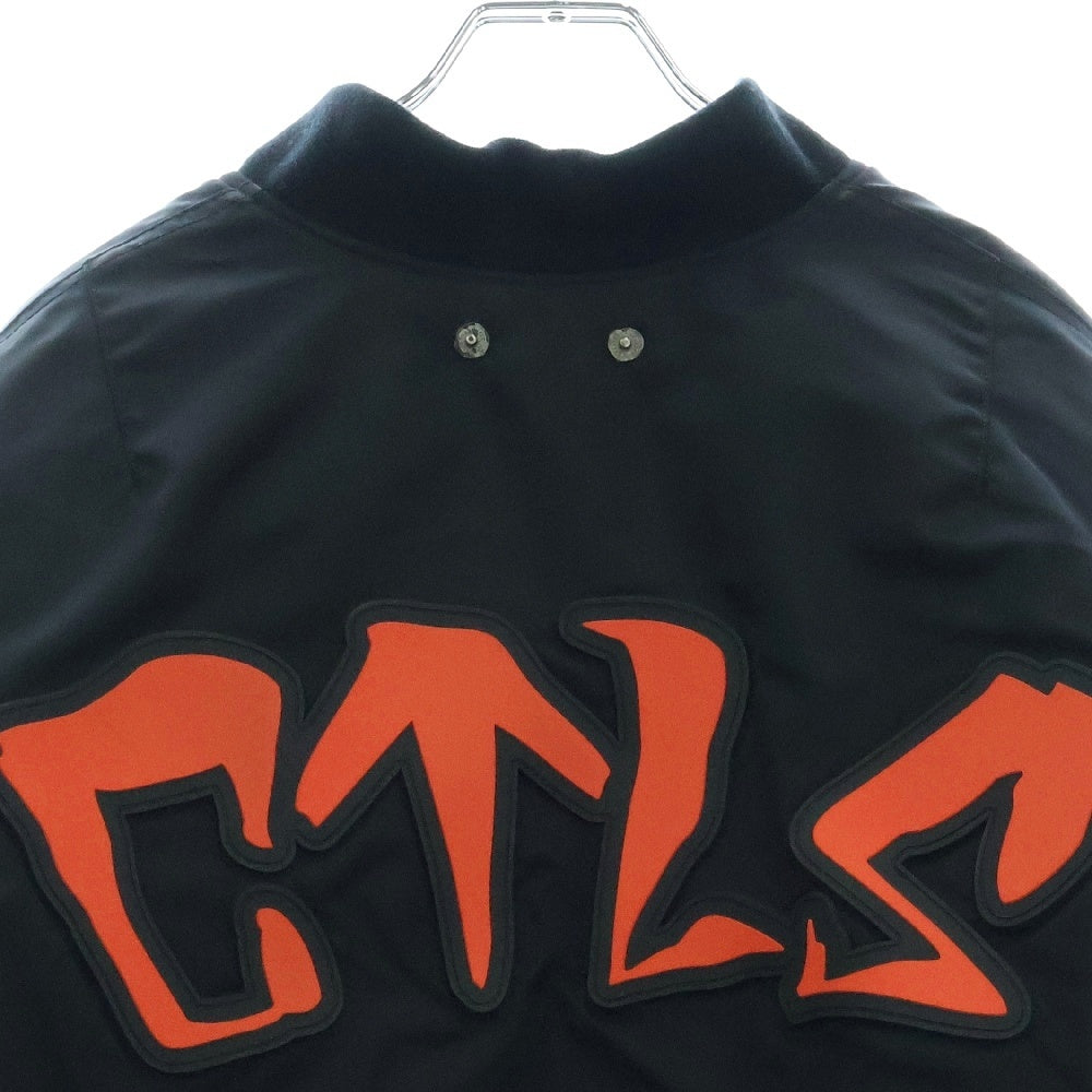 cvtvlist(カタリスト) CTLS Rubber Logo Riders MA-1 ラバーロゴ オーバーサイズ ボンバージャケット ブラック 2101110101